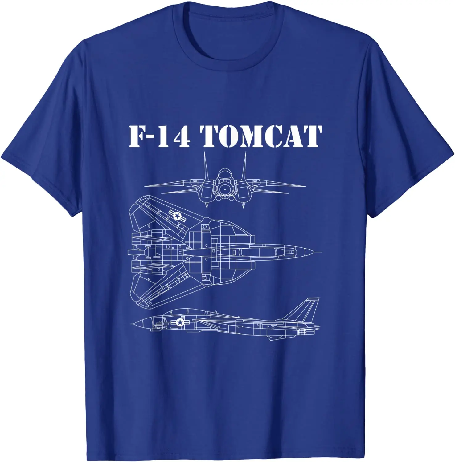 Vintage Aeroplane Schematic F14 Tomcat Jet Fighter T-Shirt. Summer Cotton Short Sleeve O-Neck Mens T Shirt New S-3XL