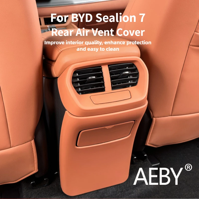 

AEBY For BYD Sealion 7 2024 Rear Air Vent Cover, Car AC Vent Grille Protector, Anti-Dust Trim Easy Installation Accessories