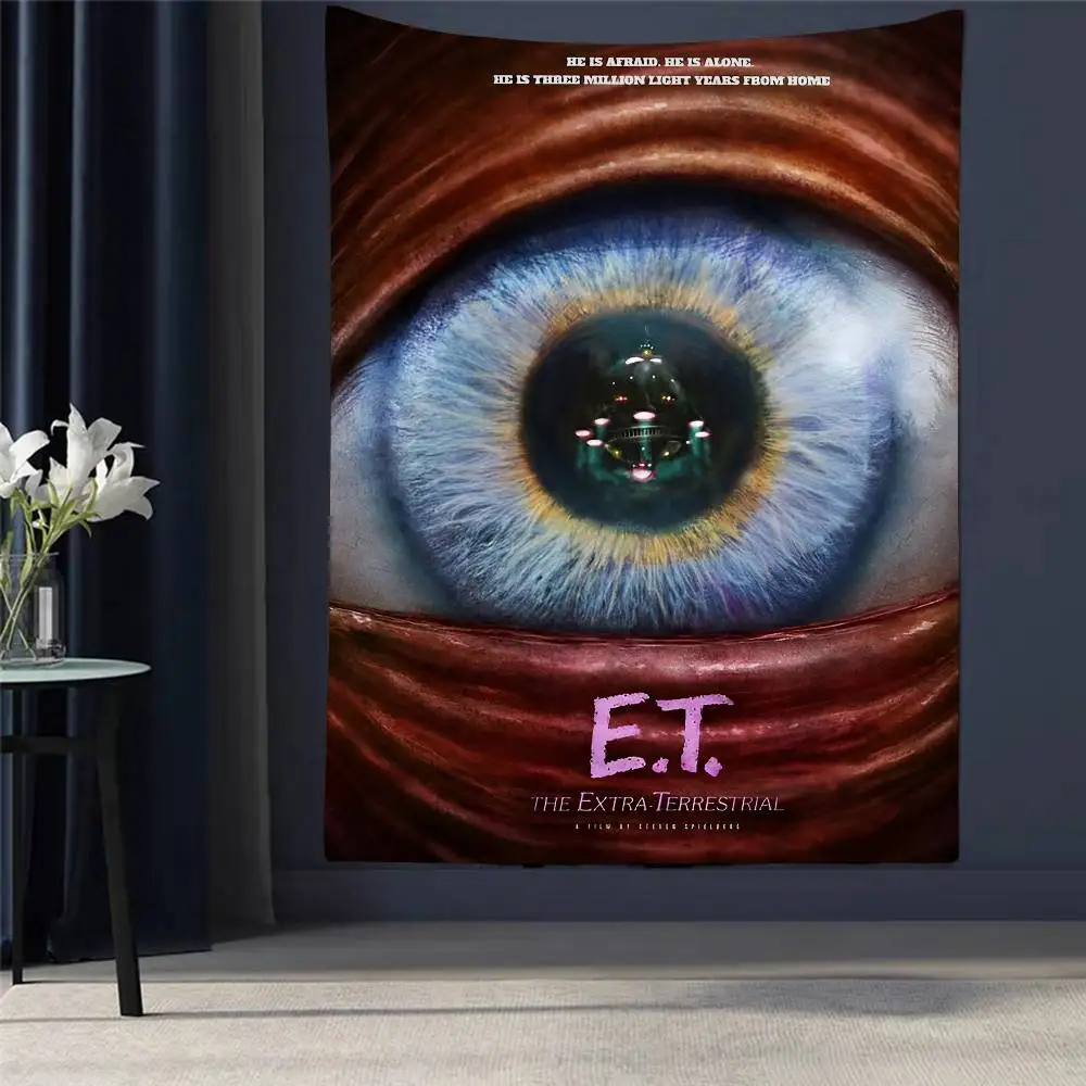

E T The Extraterrestrial Movie Printed Large Wall Tapestry Hanging Tarot Hippie Wall Rugs Dorm Cheap Hippie Wall Hanging
