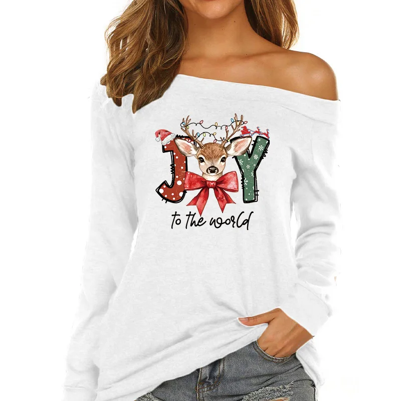 Christmas Cartoon Deer Design Iron On Heat Transfer DTF For Clothing Thermal Sticker On T-Shirt Jacket Decals