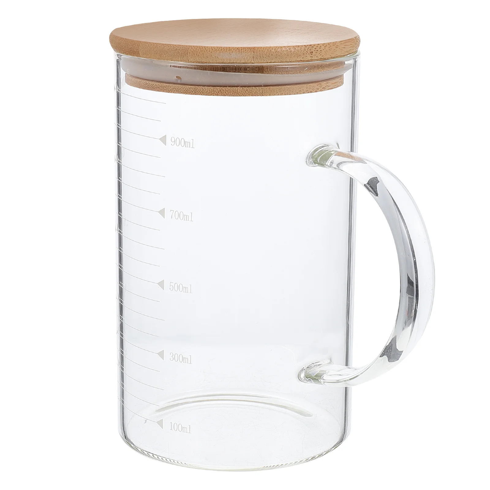 

1Set Heat Resistant Glass Measuring Cup Thickened Design Easy Clean Cover for Cooking Baking Kitchen Use