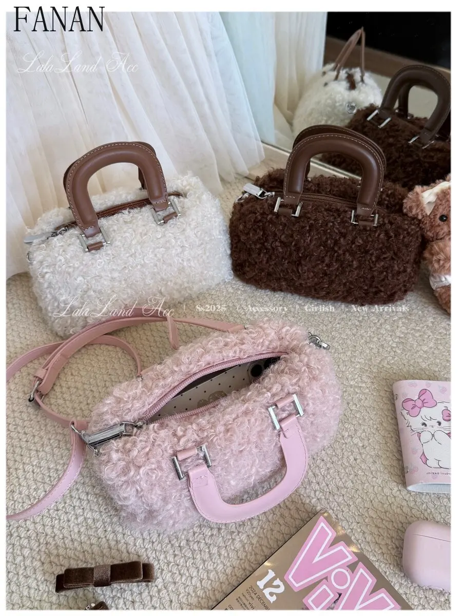 2026 New Girls Crossbody Bags for Women Sweet and Cute Women's Handbags Pillow Top-Handle Shoulder Bag Femme