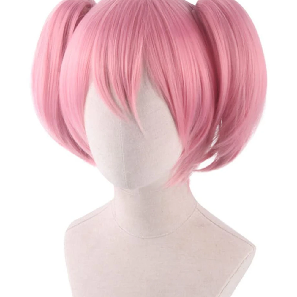 Anime Puella Magica Cosplay Wig Tomoe Mami Akemi Homura Kaname Madoka Pink Short Wig (Kaname Madoka)