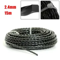 15m Wire Grass Trimmer Line Strimmer Trimmer Line Spool Rope For  Brushcutter Trimmer Rope Lawn Mower Accessory