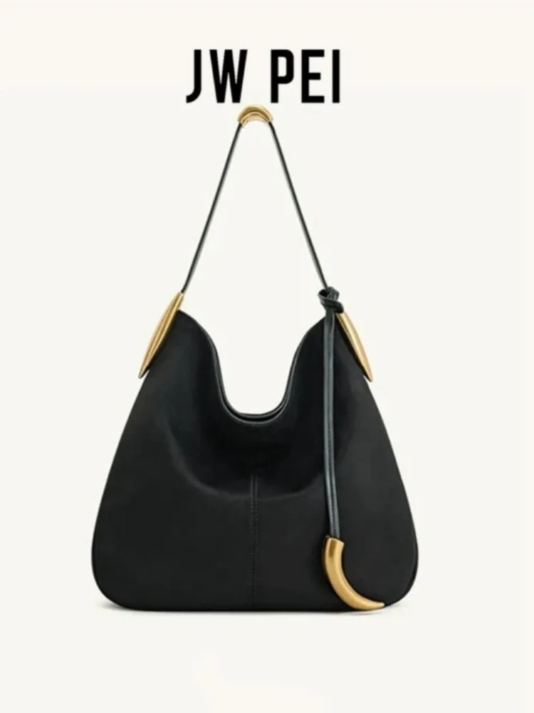 

JWPEI Nina Замшевая женская сумка подмышками, однотонная изысканная сумка Maillard в стиле ретро, большая вместительная сумка, высококачественная многофункциональная сумка-тоут