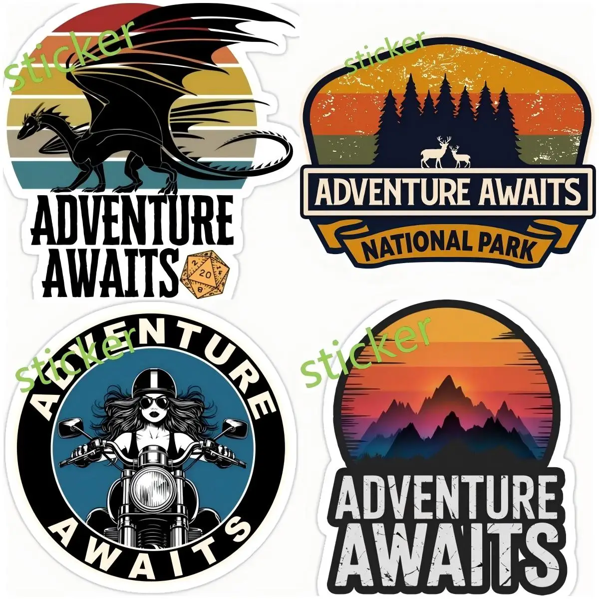 

Art Pattern Adventure Awaits Decal Custom Printing Car Body Guitar Windows Sports Racing Exterior Decor