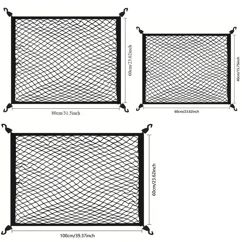 

Elastic Nylon Trunk Cargo Net Diamond Mesh Bed Organizer For Camping Travel Durable Polyester BlendPickupTruck Storage AntiSlip