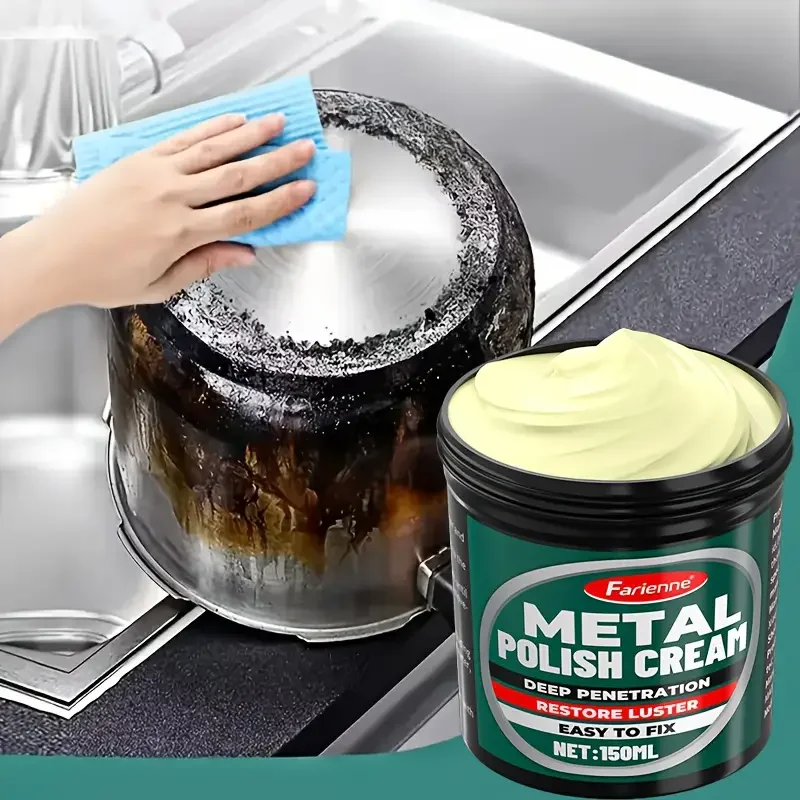 Multi-functional Metal Polishing Paste - Quick Chrome Repair, Shine Restoration and Rust Remover - Suitable for Cars and Motorcy
