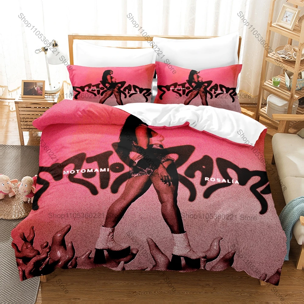 

Popular Latin Artist Rosalía Motomami Duvet Cover + 2 Pillowcases, Unique Music Album Design Soft Bedding Set for Fans