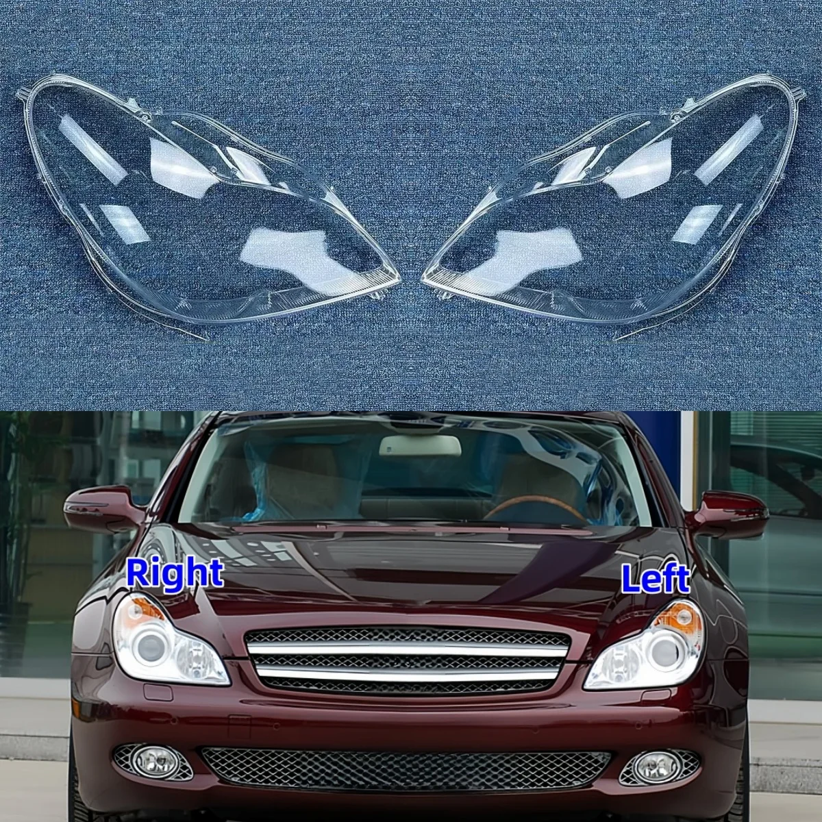 

Аксессуары для автомобилей Mercedes Benz CLS W219 2007 2008 2009, стеклянная крышка для передних фар, прозрачная линза, абажур, оболочка