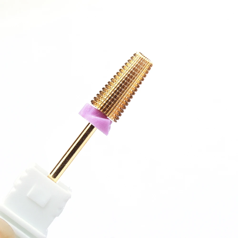 タングゴールドネイルドリルビット,カーバイドフライス,マニキュアマシン,ペディキュアファイルツール,アクセサリー,5 in 1, 1個