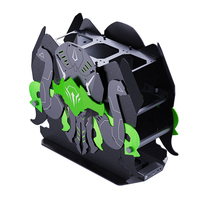 Lovingcool New Aluminum Magnesium Alloy Cooler CPU RGB Fan Case Tempered Glass Open Gaming PC Chassis Case with Power Supply PC