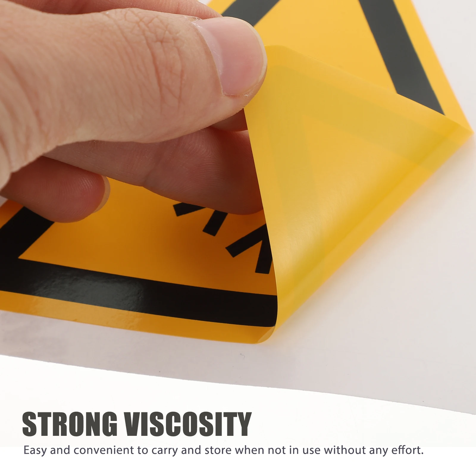 3 قطع من ملصقات التحذيرية ذات درجة الحرارة المنخفضة، ملصقات أمان من الفينيل ذاتية اللصق، علامات تحذير للمعدات، السلامة المرورية