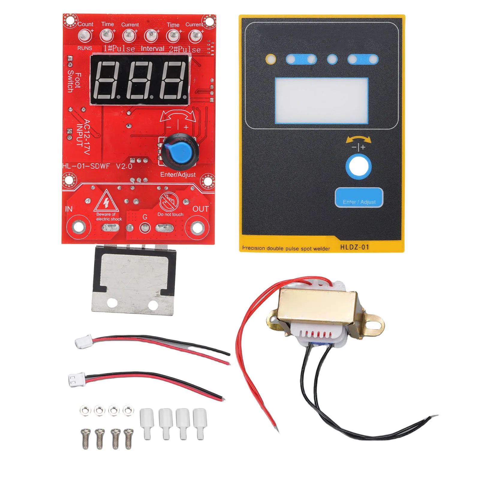 Spot Welder Control Board Prevent Shake Digital Display Spot Welding Module Time Current Control Multifunctional for Detection