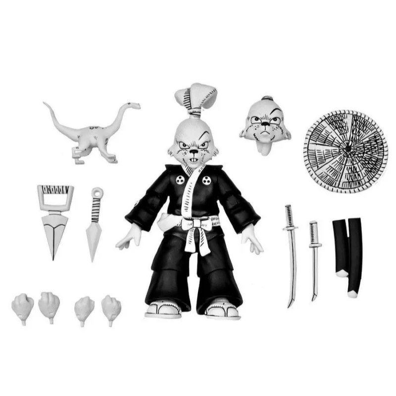 

Original Neca Miyamoto Rabbit Anime Figure 7-inch Monochrome Version Usagi Yojimbo 54306 Statue Pvc Collectble Decor Models Toys