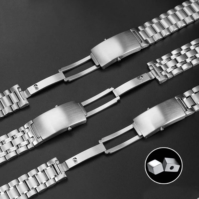 20mm 22mm Silver Stainless Steel Watch Strap for Omega New Seamaster 300 Speedmaster Planet Ocean Watch Band for Men Bracelet