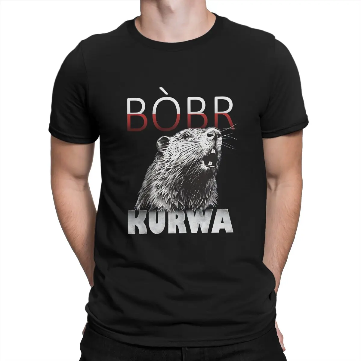 Polish Beaver Meme Bobr Bober Kurwa Tshirt Men Tops Vintage Summer Clothing T Shirt