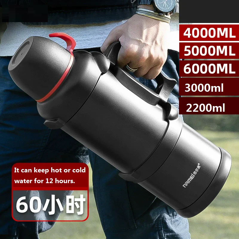 

Stainless Steel Big Capacity Thermos Bottle 4 Outdoor Travel Coffee Mugs Thermal Vaccum Water Bottle Thermal Mug