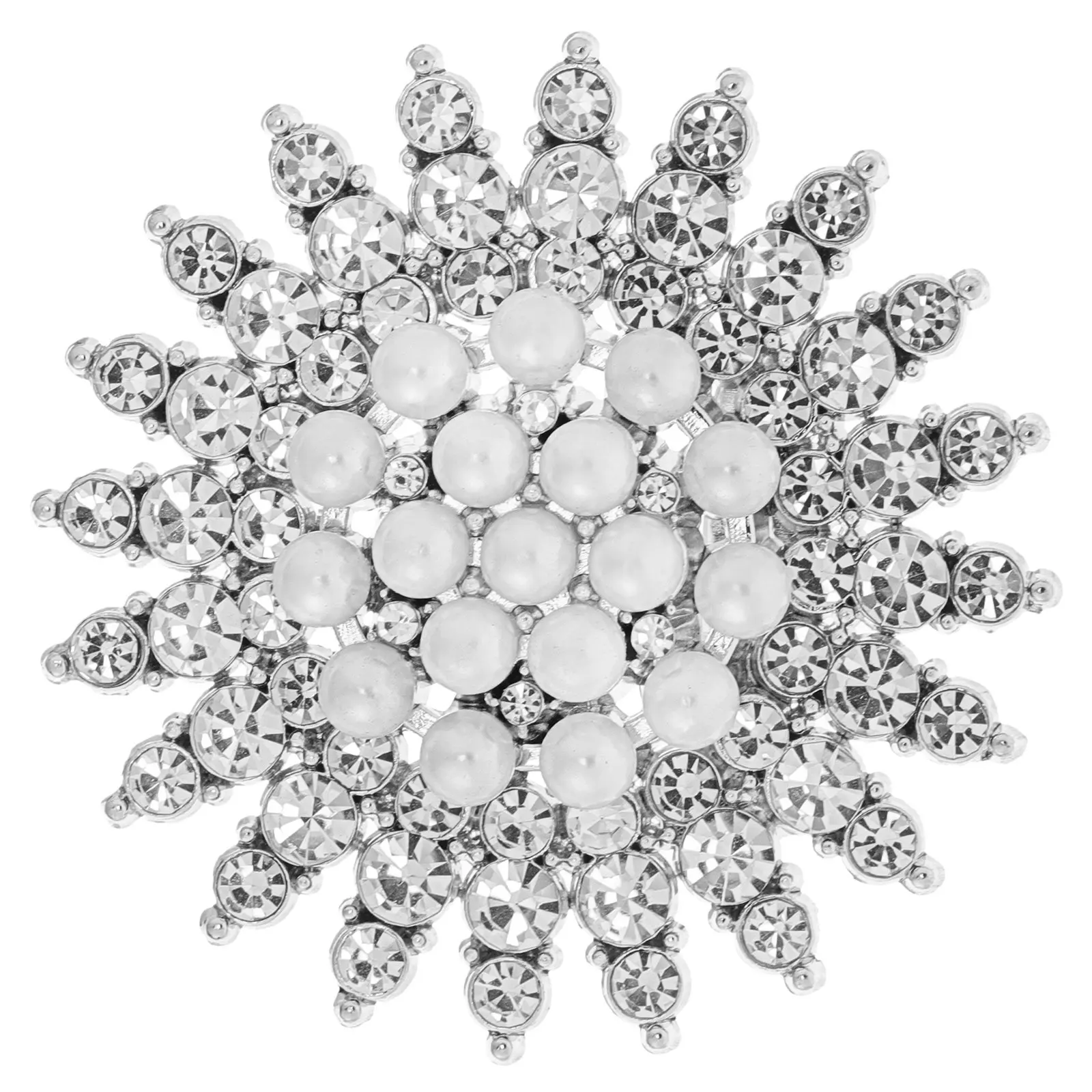 Dress Clips and Brooch Knitting Ball Multi Functional Buckle Pearl Pins for Women Flower Brooches Broach