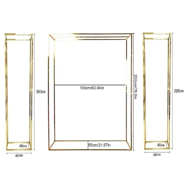 

Wedding Arch Square Gold Plating Column, Plinth Balloon Shelf, Birthday Stage, Outdoor Frame, Backdrop Decoration, Party, 1 Pc,