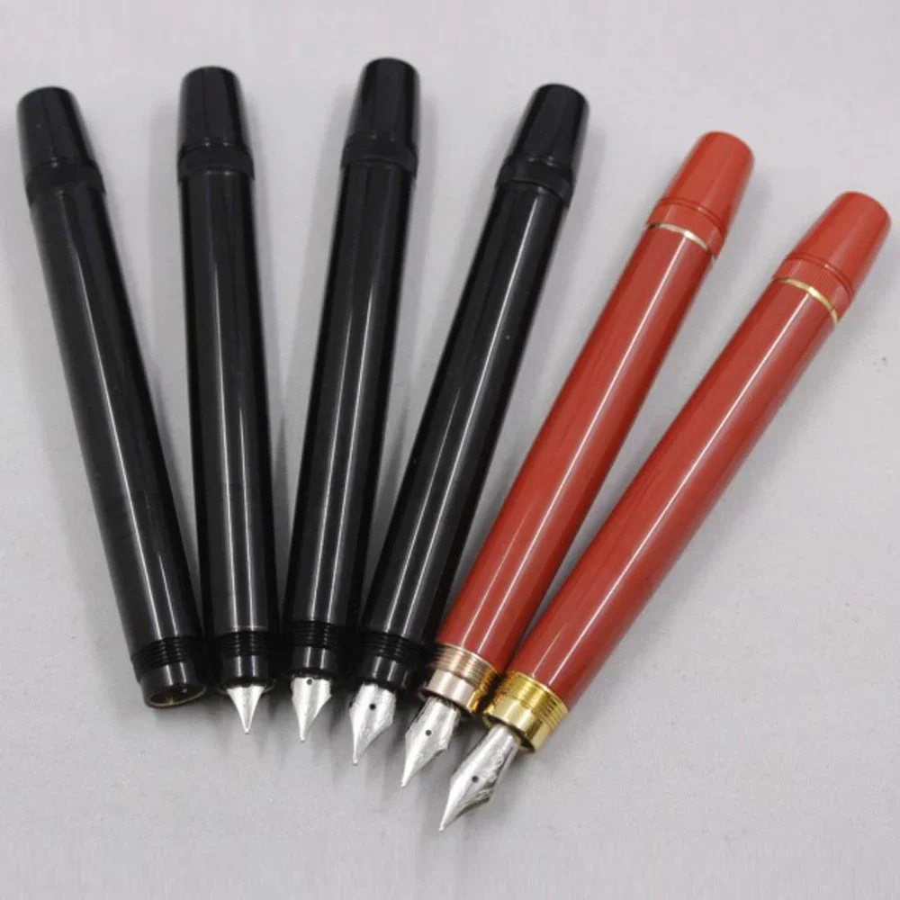 2024 Wakaka Heritage Collection 1912 Piston Ink Rotating Pen Tip Black Red Resin Fountain Pen 109049