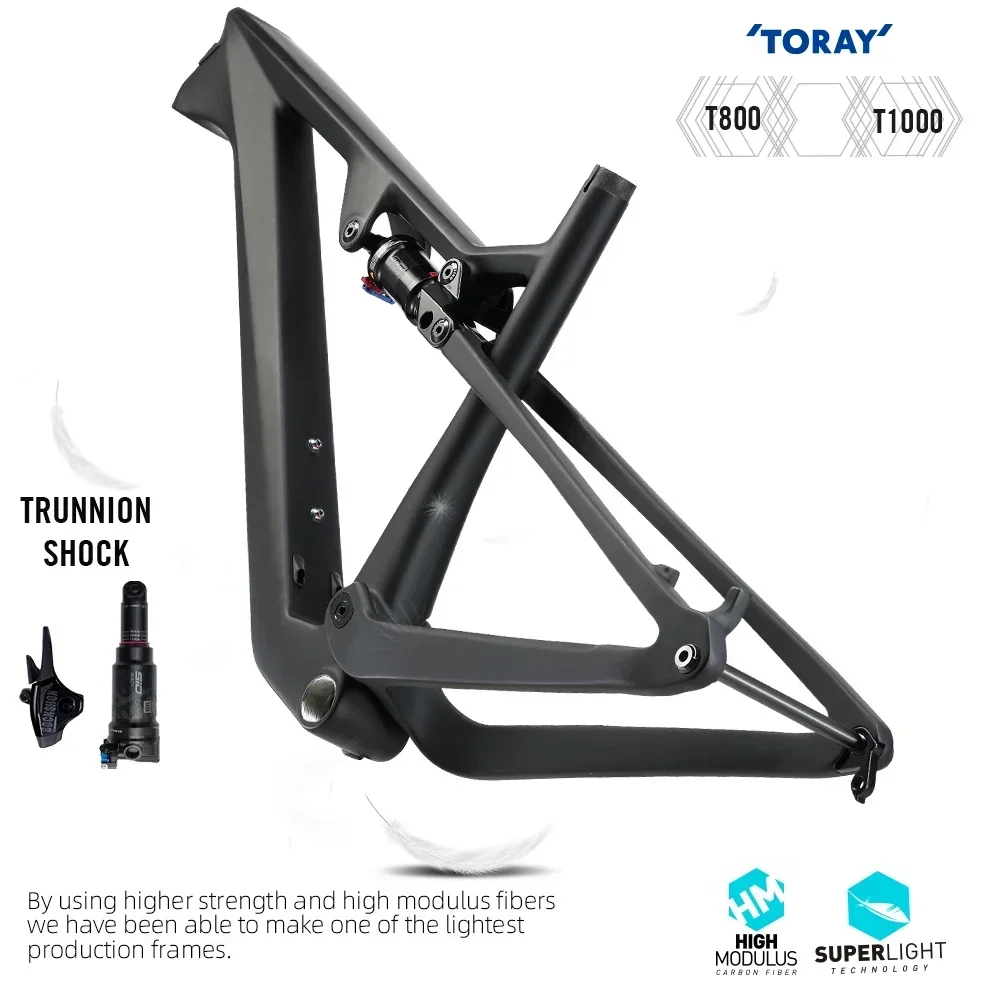 Карбоновая рама LEXON MTB 29er с полной подвеской XC Trail Enduro 148 мм Boost UDH Легкий амортизатор Rockshox Trunnion, совместимый