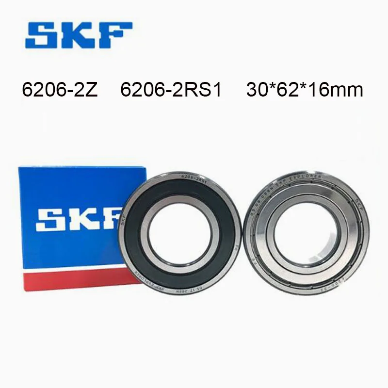 

SKF Sweden Origin Bearing 2PCS 6206-2Z 6206-2RS1 Bearing ABEC-9 30*62*16mm Deep Groove 6206Z High Speed Ball Bearings 6206 2RS1
