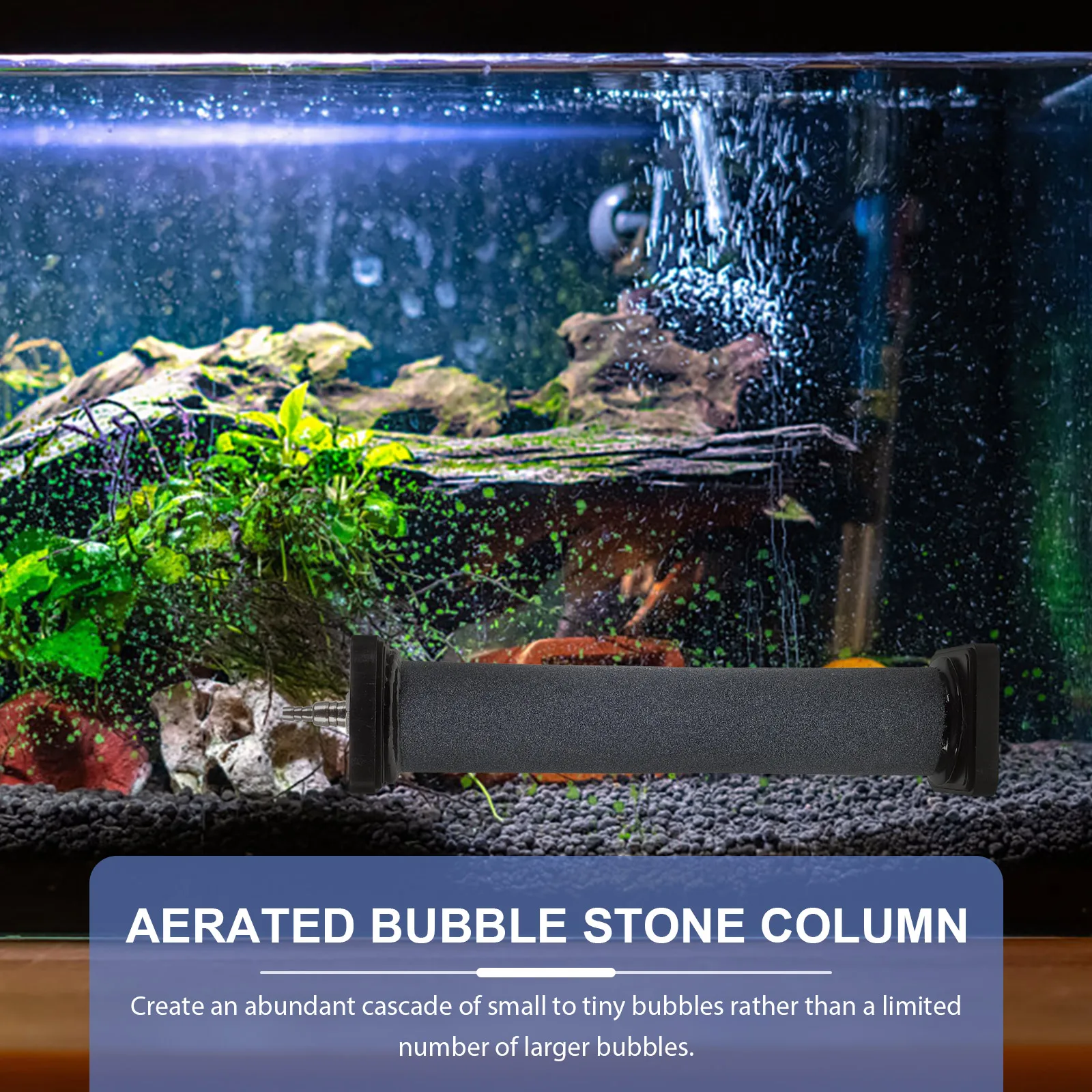 

Aerobic Stone Column Air Pump Diffusers Creates Tiny Bubbles Lowers CO2 Increases Oxygen Aquarium Pond Hydroponic System Pet
