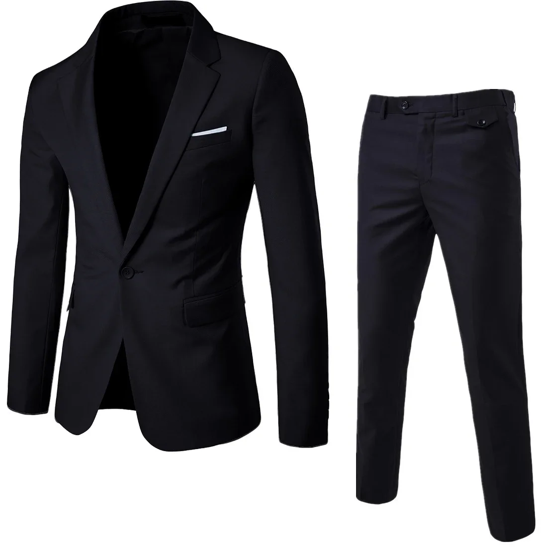 Men Blazers 3 Pieces Sets Elegant 2 Suits Wedding Luxury Business Jackets Vest Pants Blue Coats 2023 Formal Korean