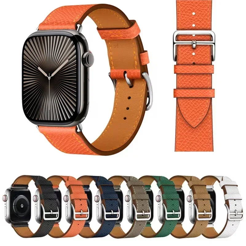 

Leather strap for Apple Watch 10 46mm 9 8 7 45mm 41mm Comfortable sports bracelet wristband for iWatch 6 5 4 3 SE 44mm 40mm 42mm