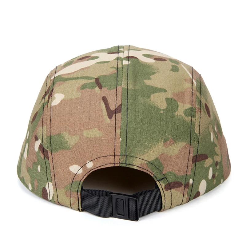 Camo Sun Caps For Men 5 Panel Cap Cordura NyCo Baseball Caps Unstructured Ripstop Campers Running Hiking Camping Snapback Hat