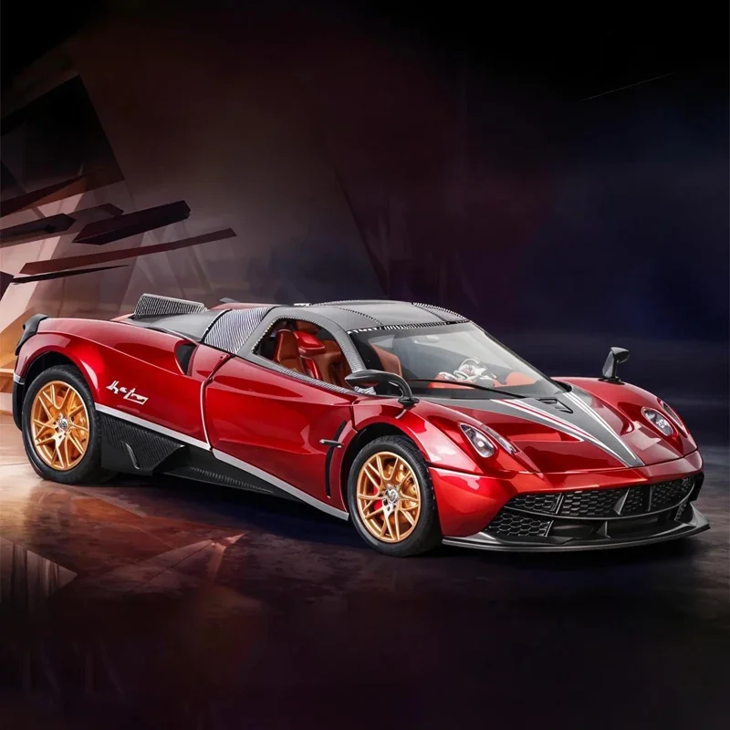

1:32 Huayra BC Supercar Alloy Metal Diecast Model Car Library Static Sound & Light Ornaments Birthday Gift For Boyfriend