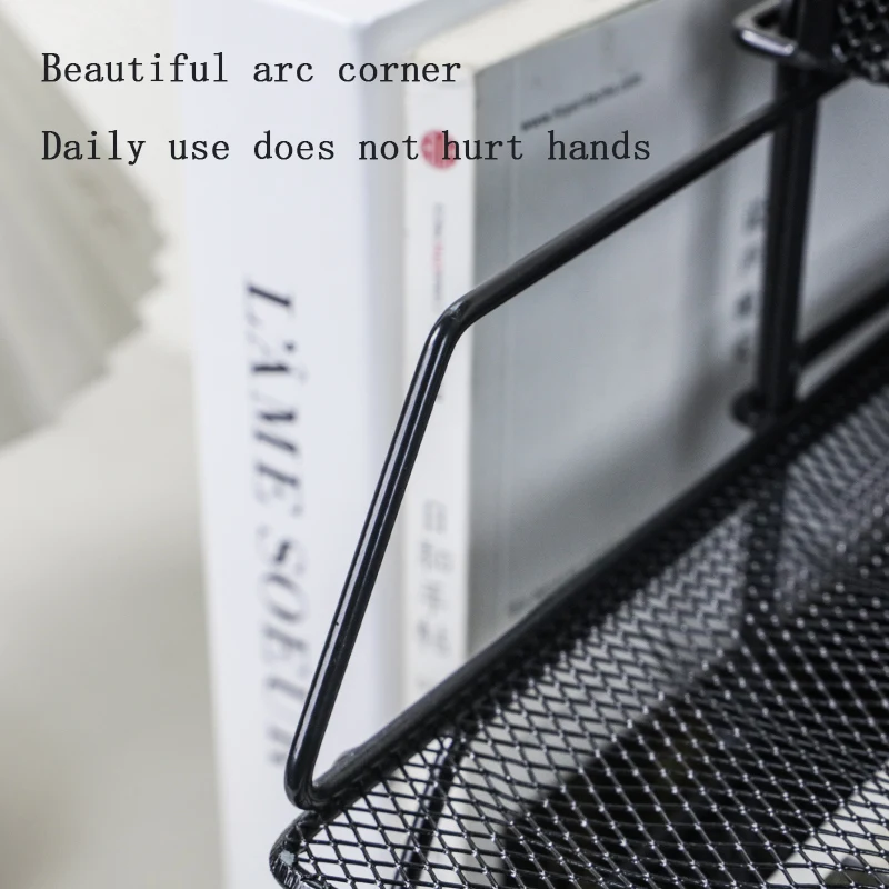 Desk storage and accessories, 4-tier paper trust tray storage box with file holder, desk storage office supplies, desk storge