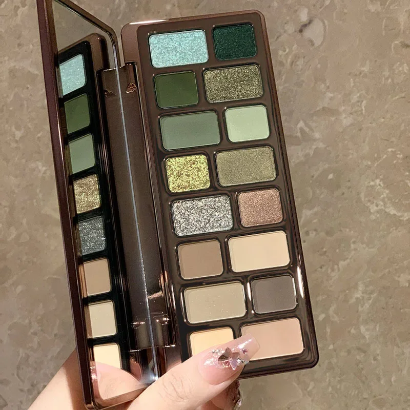 16Color Eyeshadow Palette Impromptu Stealing Ambition Shades Blue Green Earth Tones Gray - Creative Beauty Makeup Powder Palette