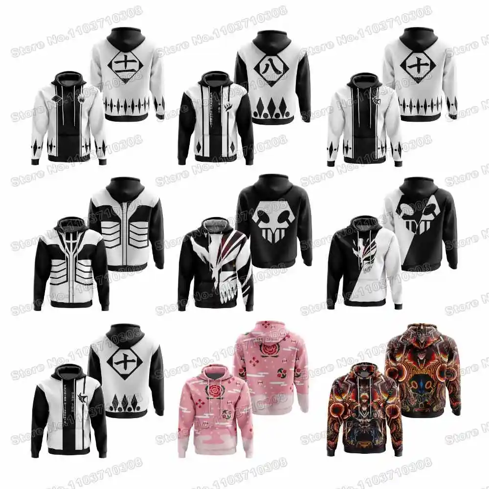 

Running Warm Sportswear Bleachs gym Anime Fishing Camping Men's Streetwear Hoodie Harajuku Autumn Winter Streetwear Clothe