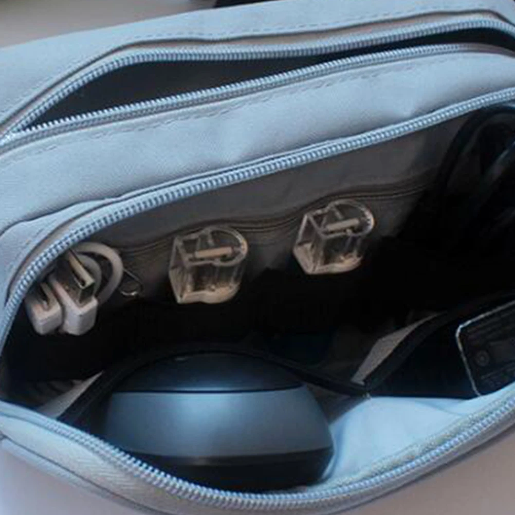 

Digital Accessories Storage Bag Durable Portable Organizer Travel Electronics Cable Case Zipper Closure Home On-The-Go Use
