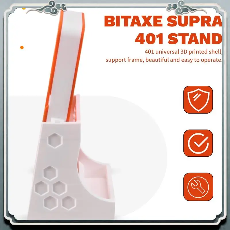 プレミアム 3D プリンタスタンド Bitaxe Gamma 601 Bitaxe Supra 401 マイナーブラケット Bitaxe Gamma 601 スタンドオレンジ + ホワイト