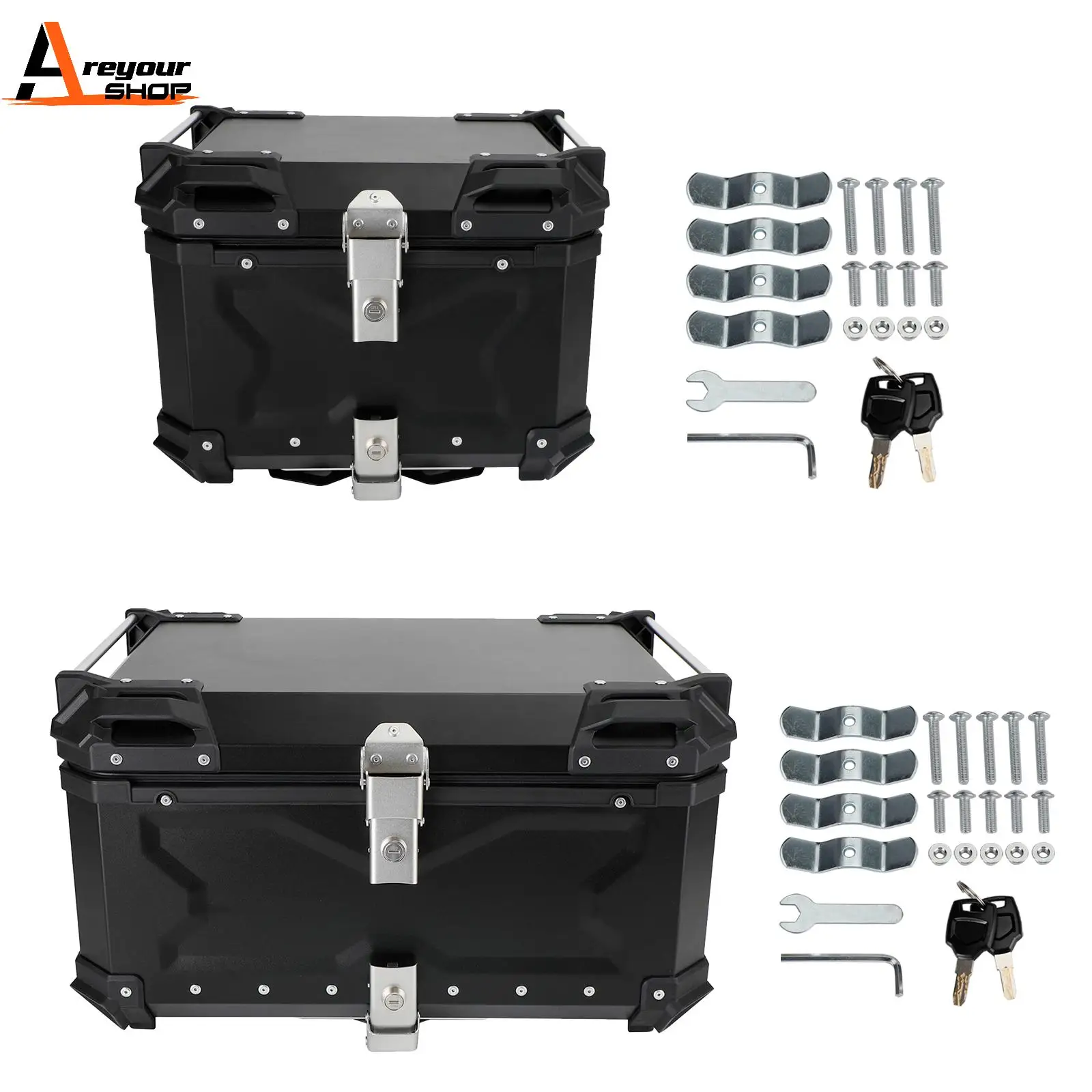 

Areyourshop Tail Box Top Luggage Box Pack Trunk Universal For Bmw R1200GS R1250GS F750GS