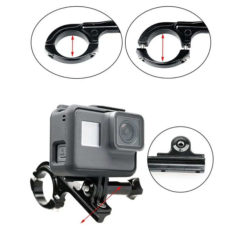 Aluminum Bike Bicycle Handlebar Mount For GoPro Hero 13 12 11 10 9 8 7 6 5 4 3 Insta360 X2 X3 X4 DJI Osmo Action 5 4 3 2 Camera