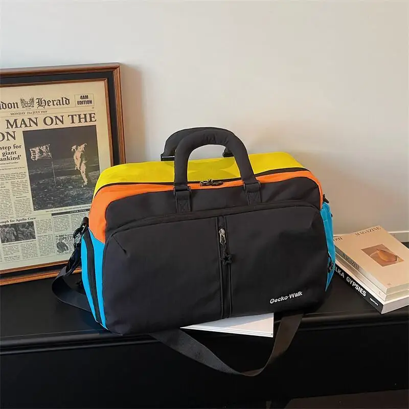 

Женский рюкзак-сумка для путешествий, нейлоновый, большой вместимости, для коротких поездок, унисекс, новинка 2026 года, с разделением на сухие и влажные отсеки, для спорта, фитнеса, хранения вещей для беременных