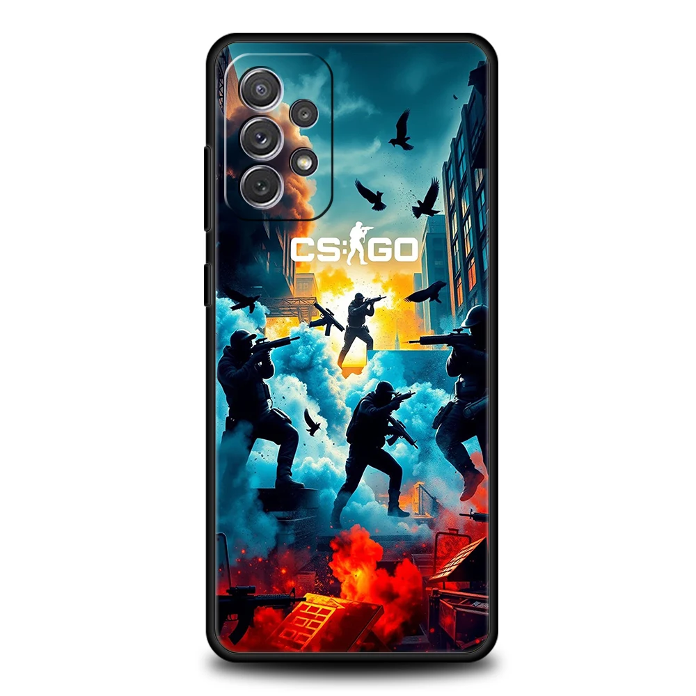 Counter Strike CS GO Hot Game Handyhülle für Samsung Galaxy A55 A35 A15 A14 A25 A54 A51 A71 A72 A73 A32 A52 A52S A41 5G Shell – Detail 7