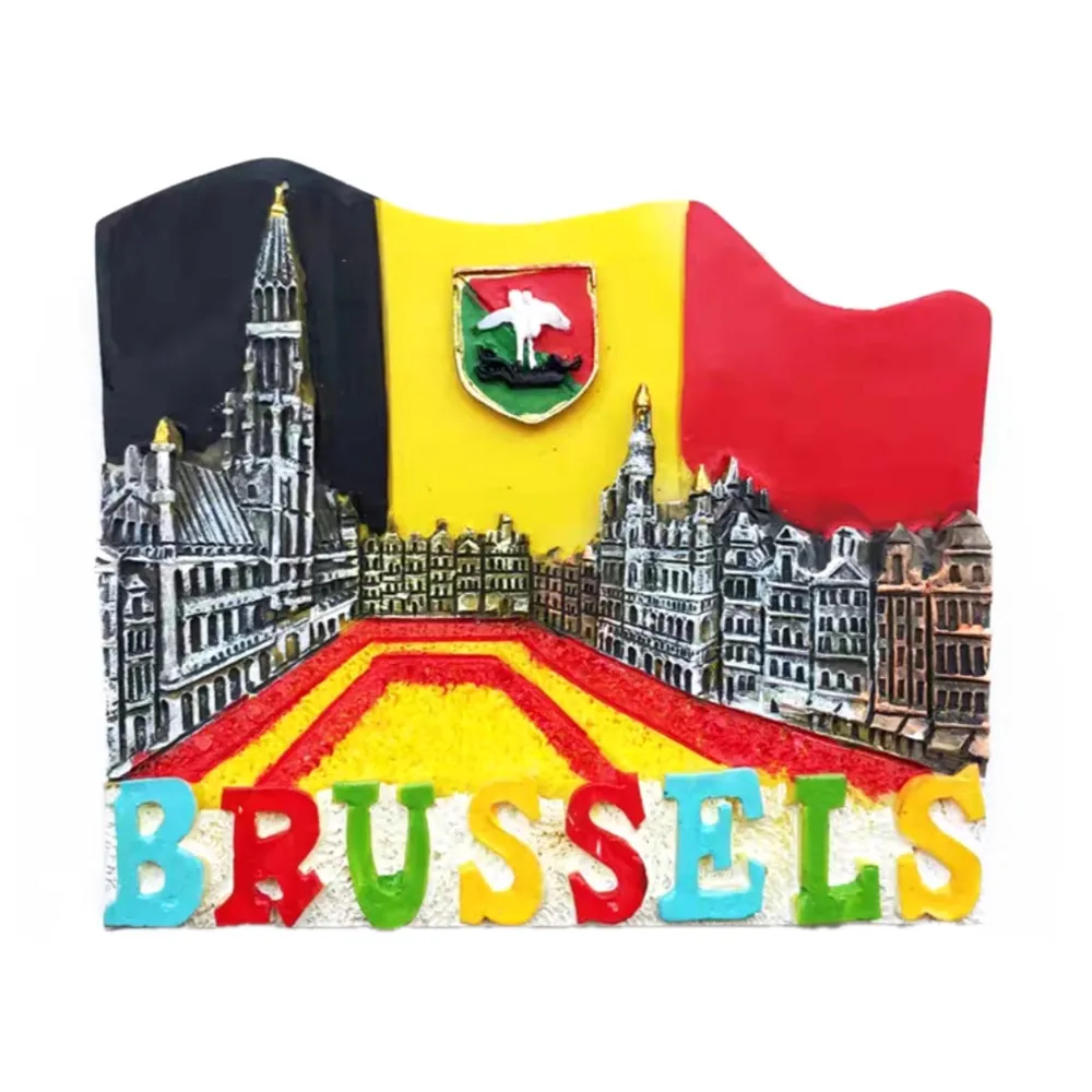 Europe Belgium Flavour 3D Fridge Magnets Tourism Souvenir Refrigerator Magnetic Sticker Decoration Collection Gift