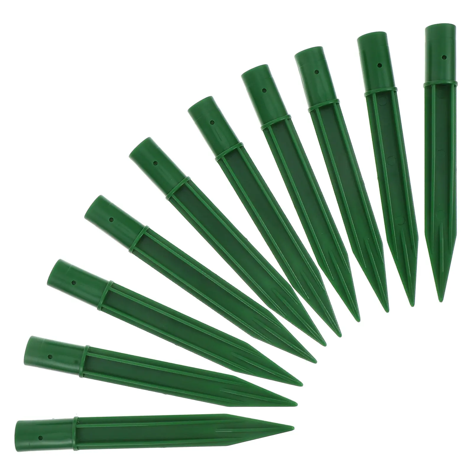 10Pcs All Surface PP Ground Stakes for Solar Torch Pathway Flood Lights Outdoor Garden Lawn Holiday Landscaping Lighting Spikes