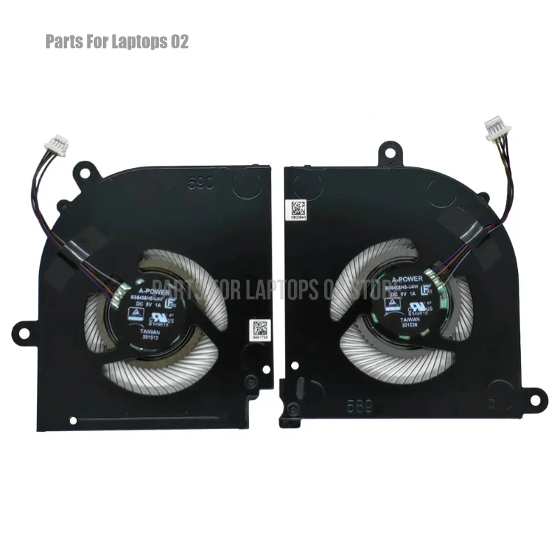L+Replacement New Compatible CPU+GPU  Cooling Fan for MSI stealth 15M MS-1562 MS-1563 BS5405HS-U4W BS5405HS-U4X DC5V 1A