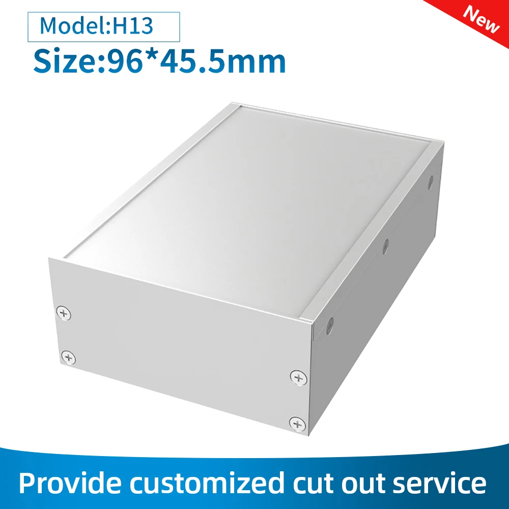 Custom Split Type Housing Inverter For Electronics Metal Case Aluminum Extruded Enclosure H13 96*45.5MM