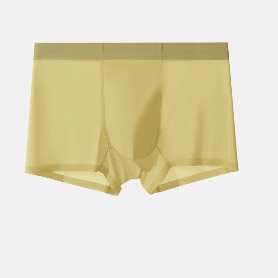 20D Ultra-Dünne Transparente Eisseide Herrenunterwäsche 3A Antibakterielle Atmungsaktive Schnelltrocknende Nahtlose Boxershorts