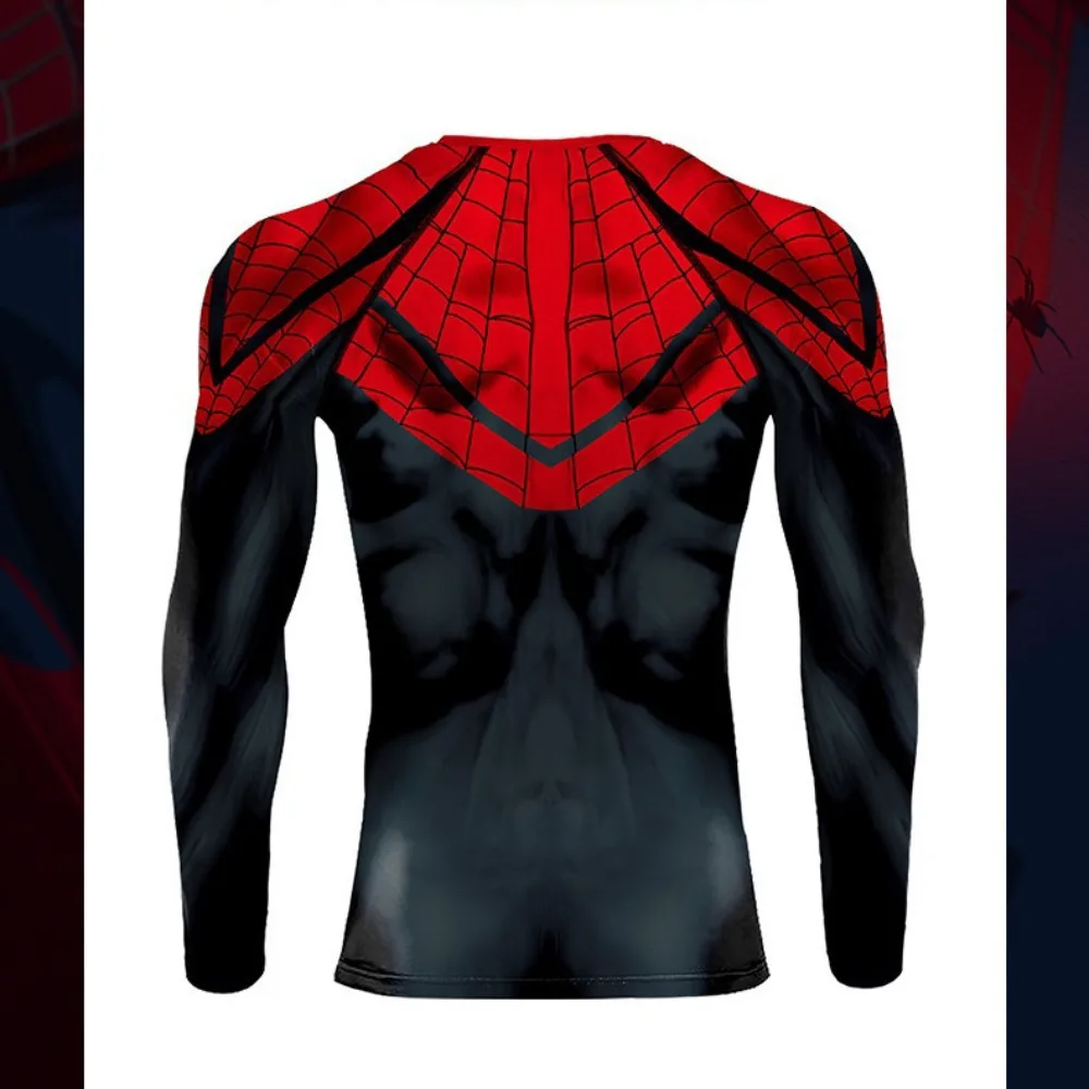 Marvel Spider Man Mannen Strakke Lange Mouwen Sport T-Shirt Halloween Cosplay Kostuum