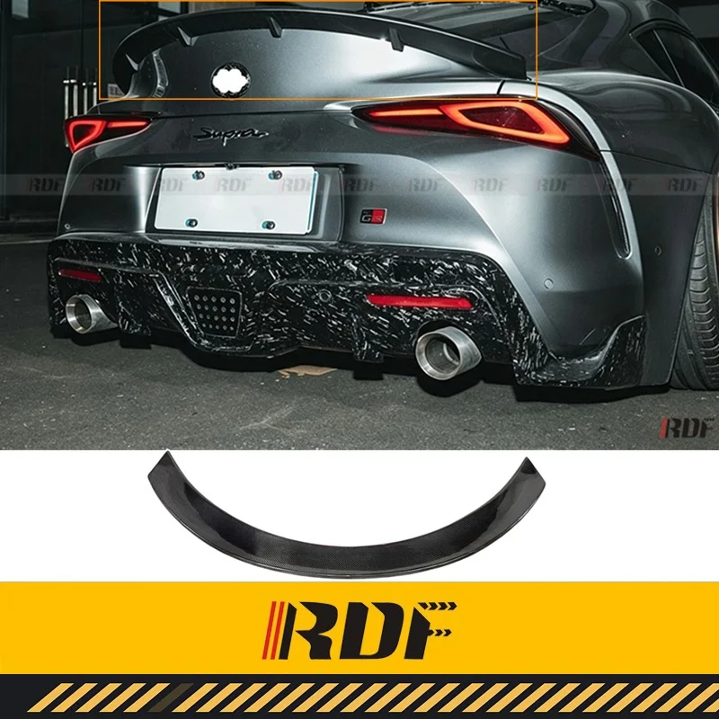 Suitable for Toyota Supra A90 Carbon Fiber MZspeed Rear Wing Modify Rear Trunk Spoiler Wing Flaps Exterior Diverter Body Kits