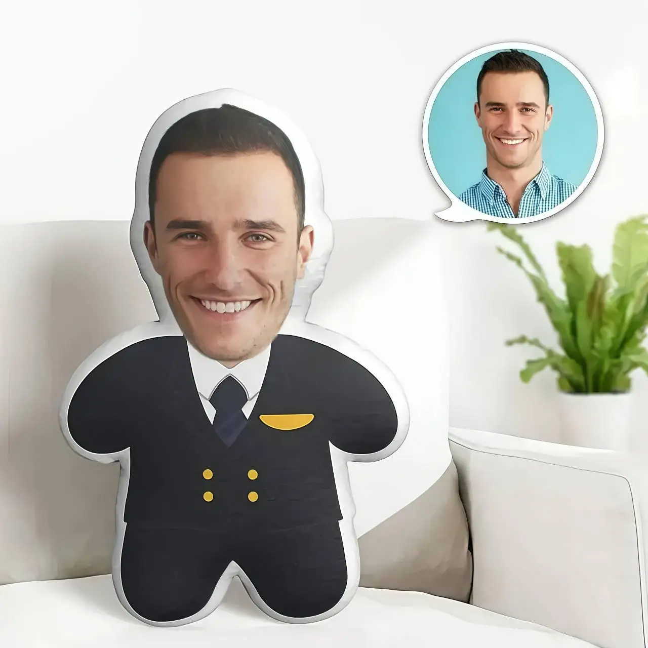 New Customized suit clothing creative humanoid pillow! Integrating your photos into cartoon bodies, personalized pillows ignite