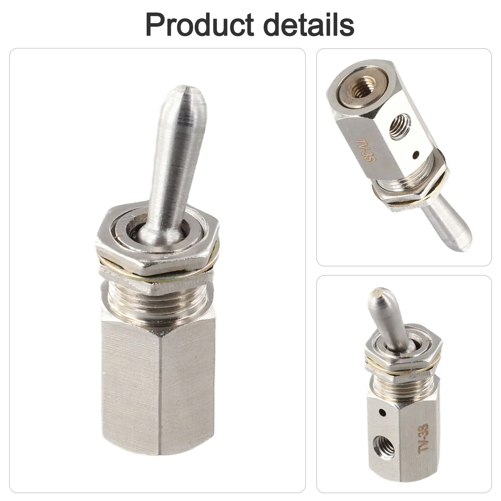 Válvula neumática mecánica de palanca manual TV3S 2 posiciones 3 vías para control de aire comprimido en equipos industriales y de automatización